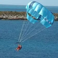 Guests parasailing off Jamaica's north coast